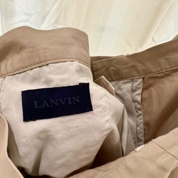 Lanvin Smooth Cotton Feel Adjustable Waist Cognac / Camel Brown Short - Picture 5 of 5